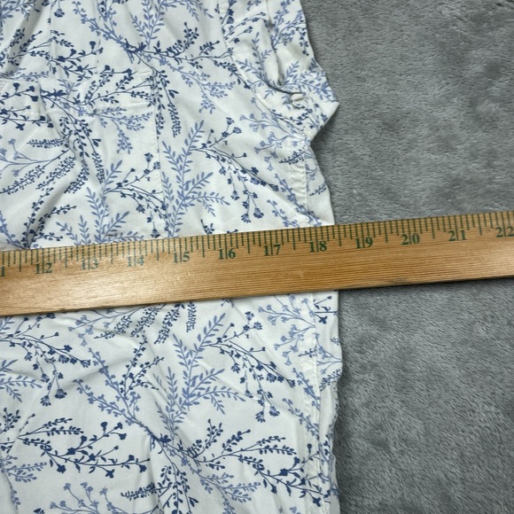 Jachs Girlfriend Women's S Floral Blouse White Blue d1423 - Picture 4 of 7